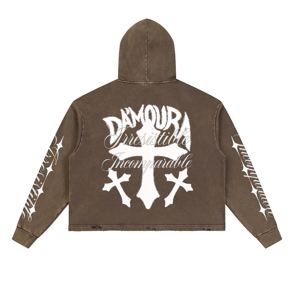 Vintage Washed "DA'MOURA" Hoodie