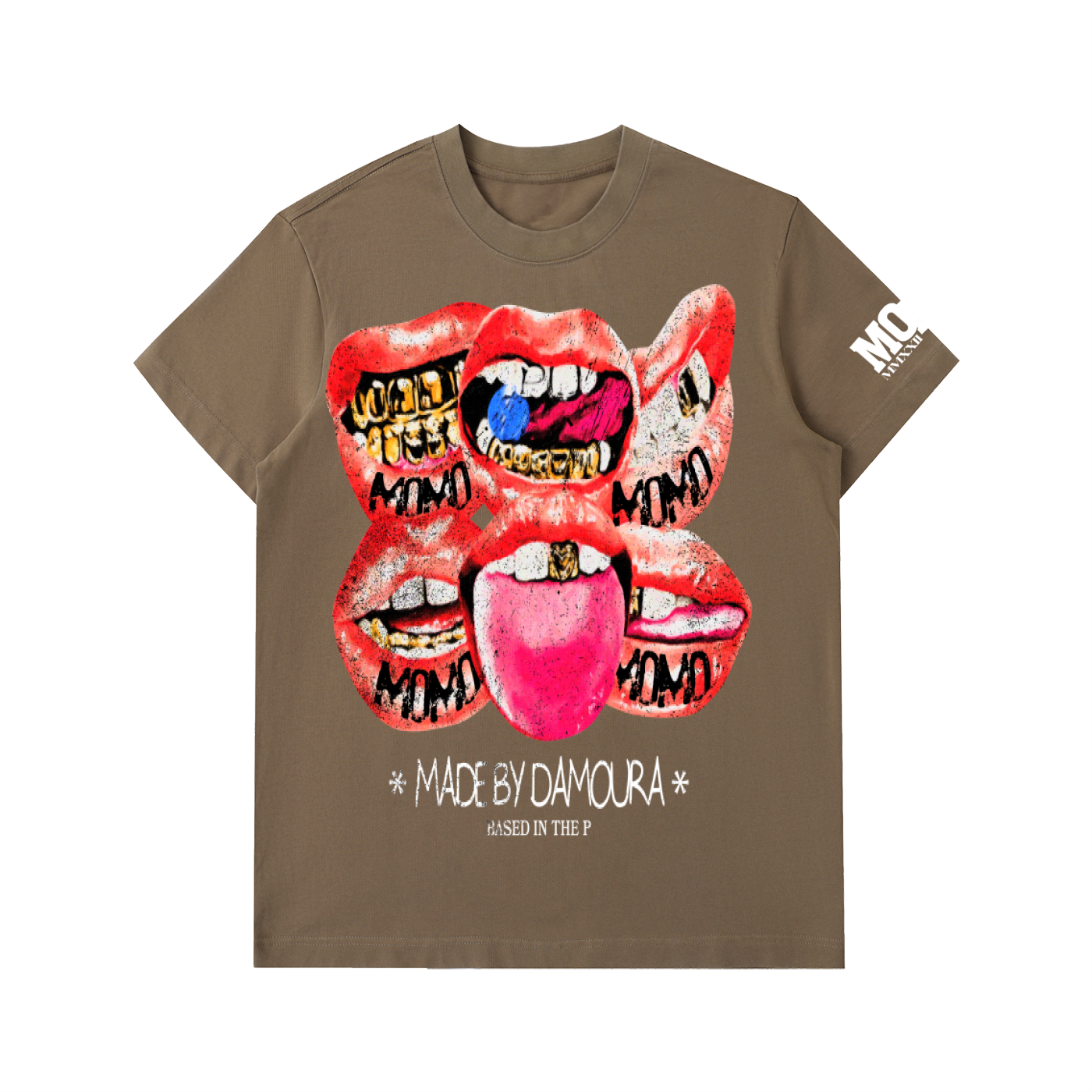 Heavyweight "BORN FROM PAIN" Cotton T-Shirt