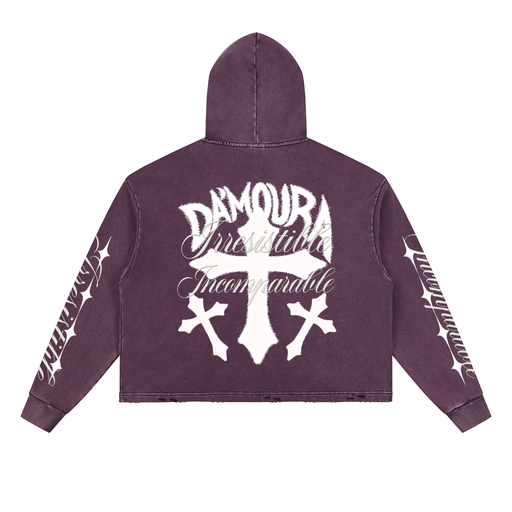 Vintage Washed "DA'MOURA" Hoodie