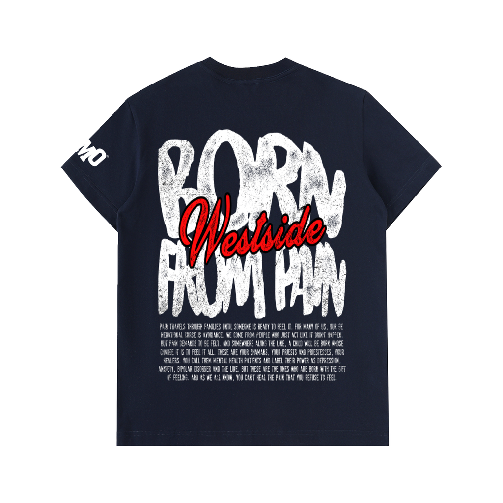 Heavyweight "BORN FROM PAIN" Cotton T-Shirt