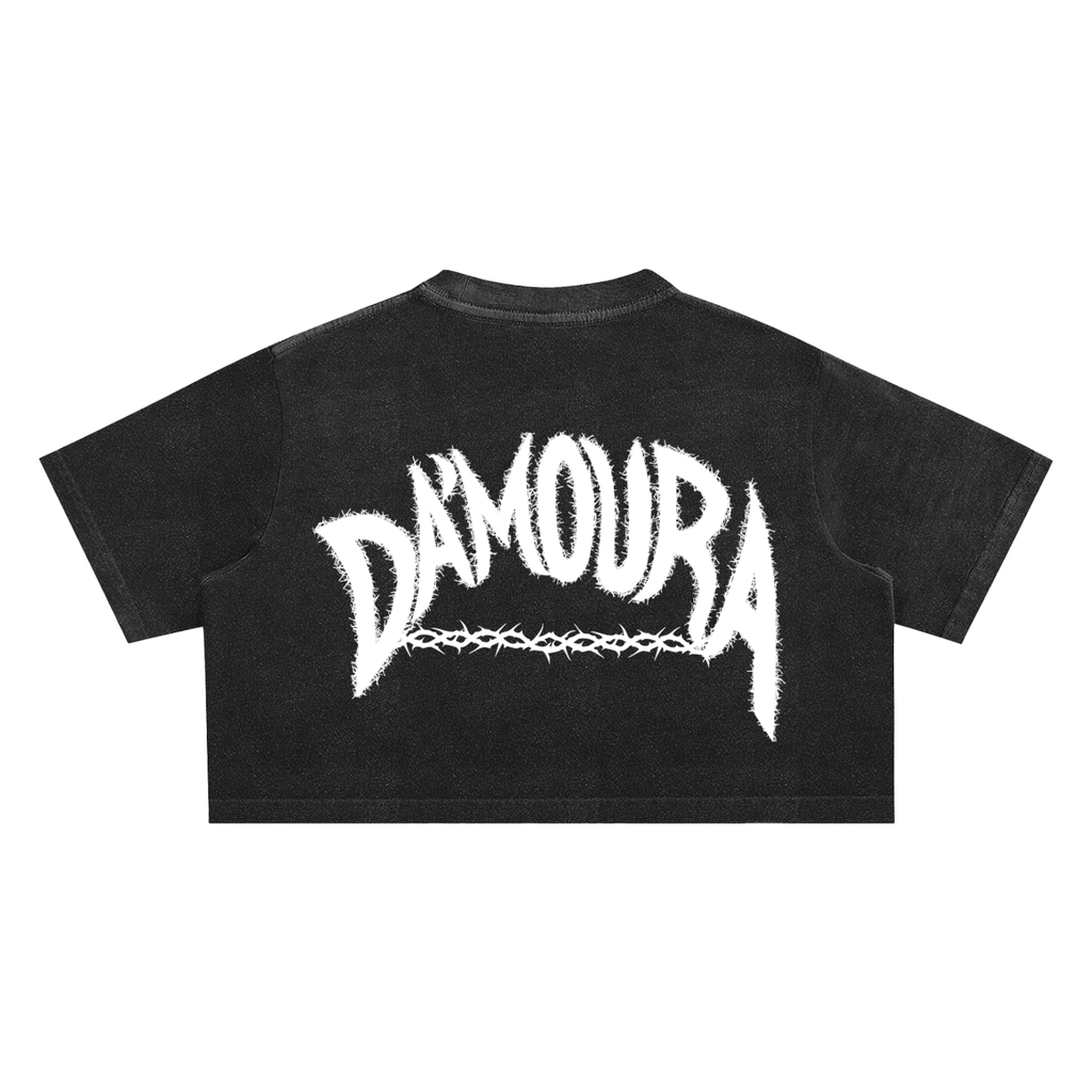 Snow Washed “ MOMO” Crop Top