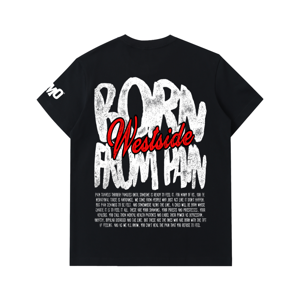 Heavyweight "BORN FROM PAIN" Cotton T-Shirt