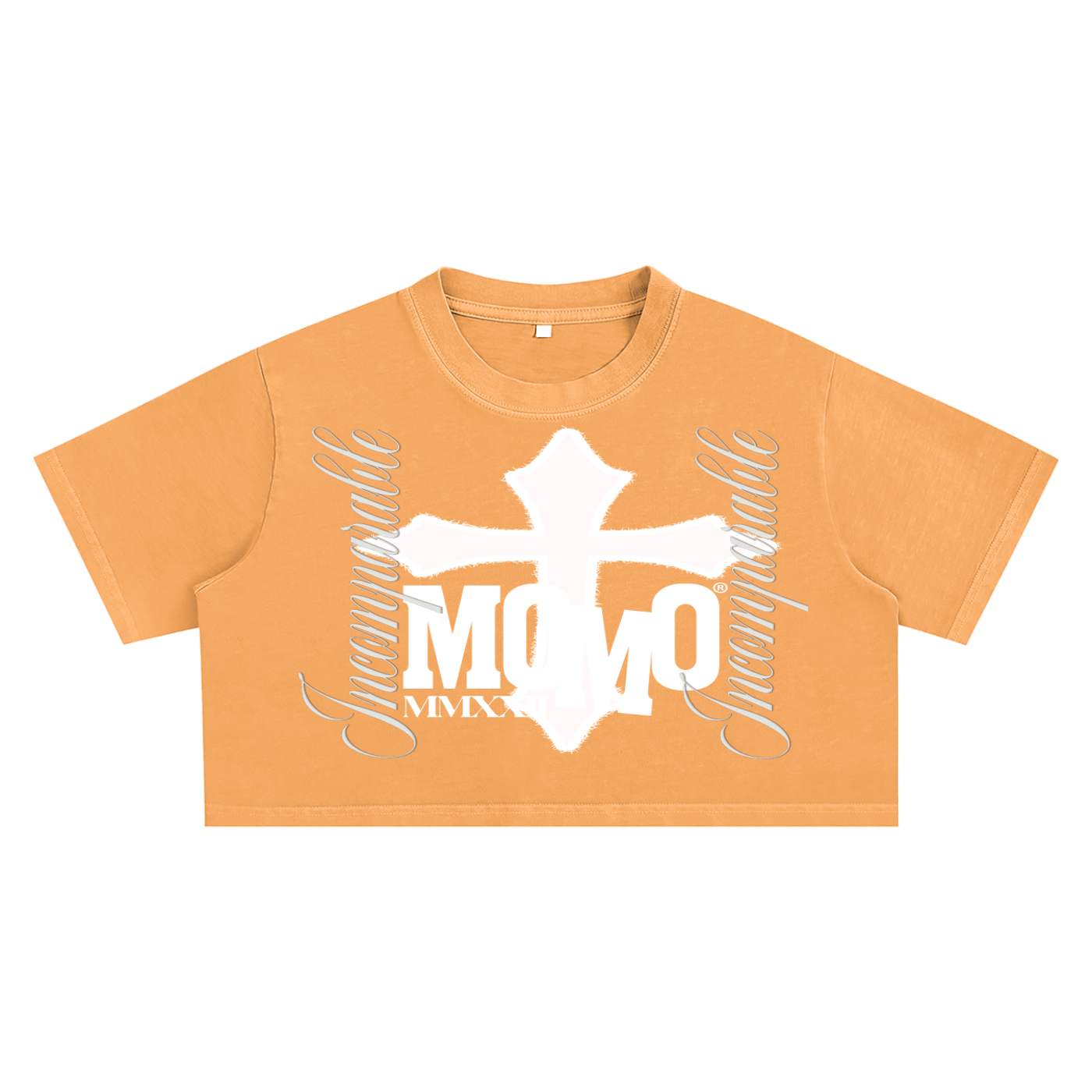 Snow Washed “ MOMO” Crop Top