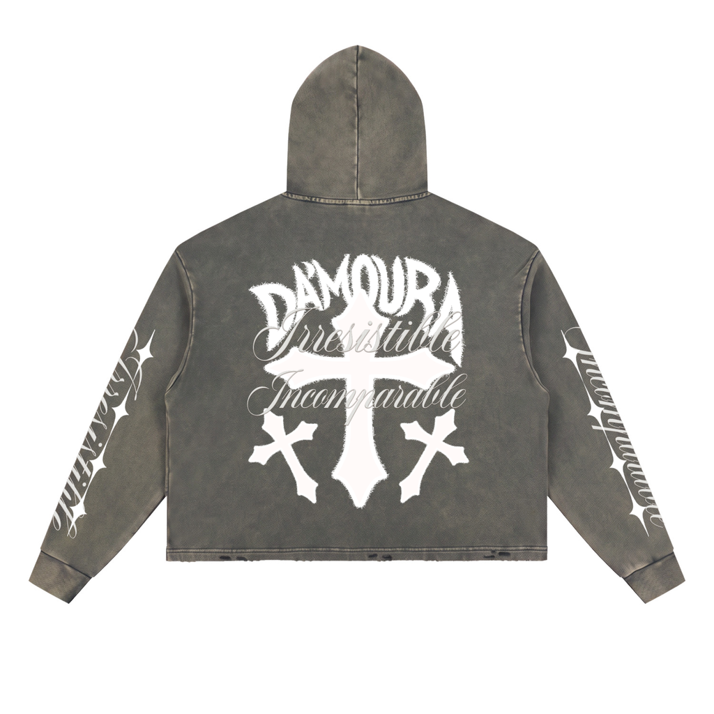 Vintage Washed "DA'MOURA" Hoodie