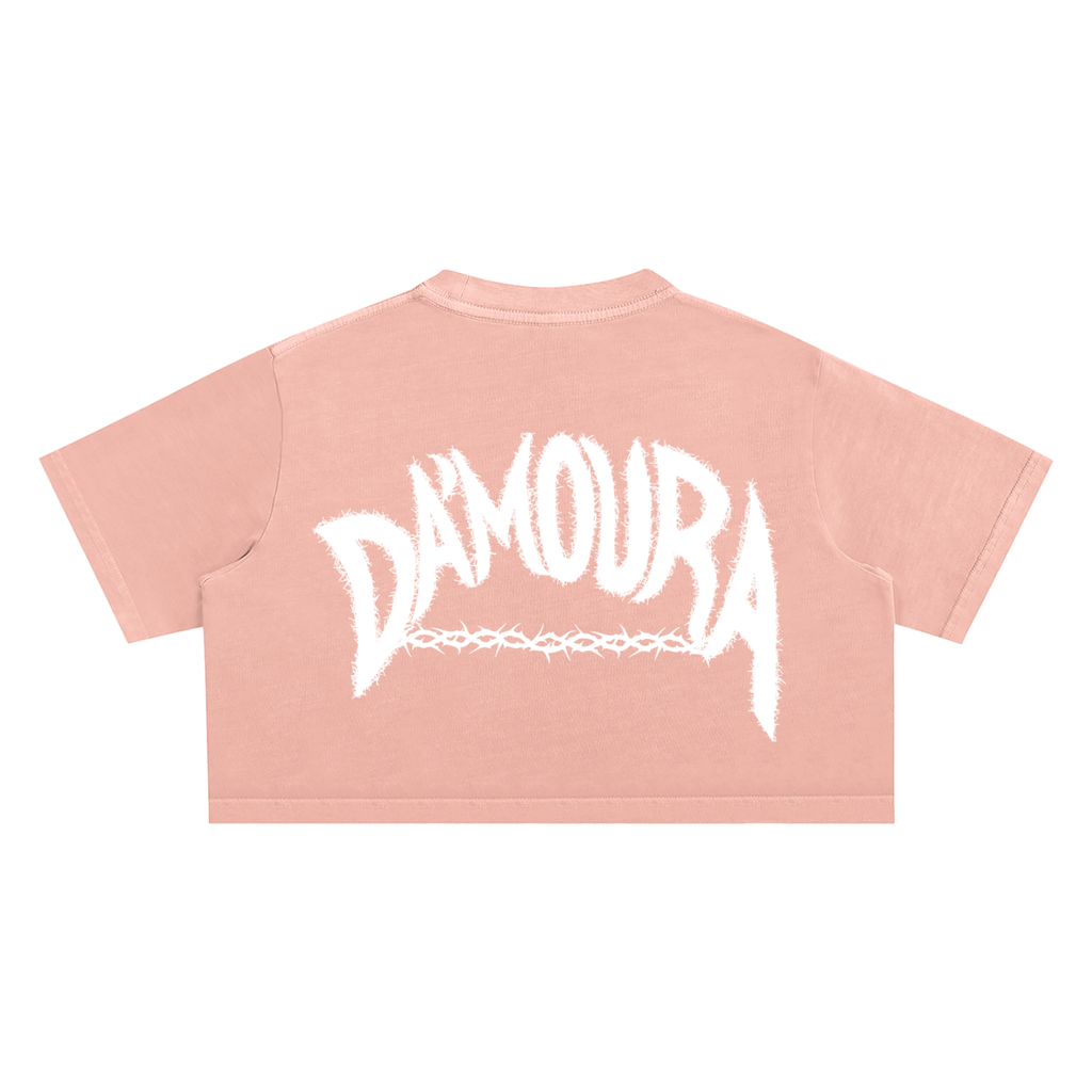 Snow Washed “ MOMO” Crop Top