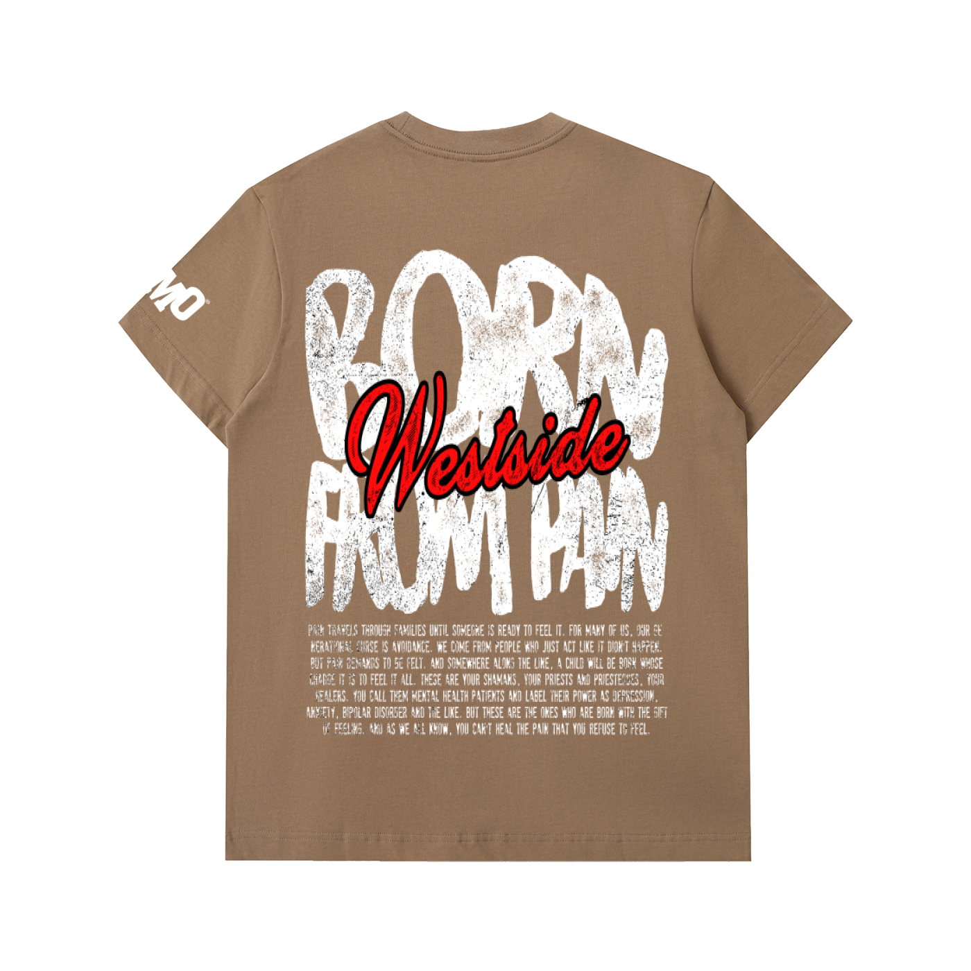 Heavyweight "BORN FROM PAIN" Cotton T-Shirt
