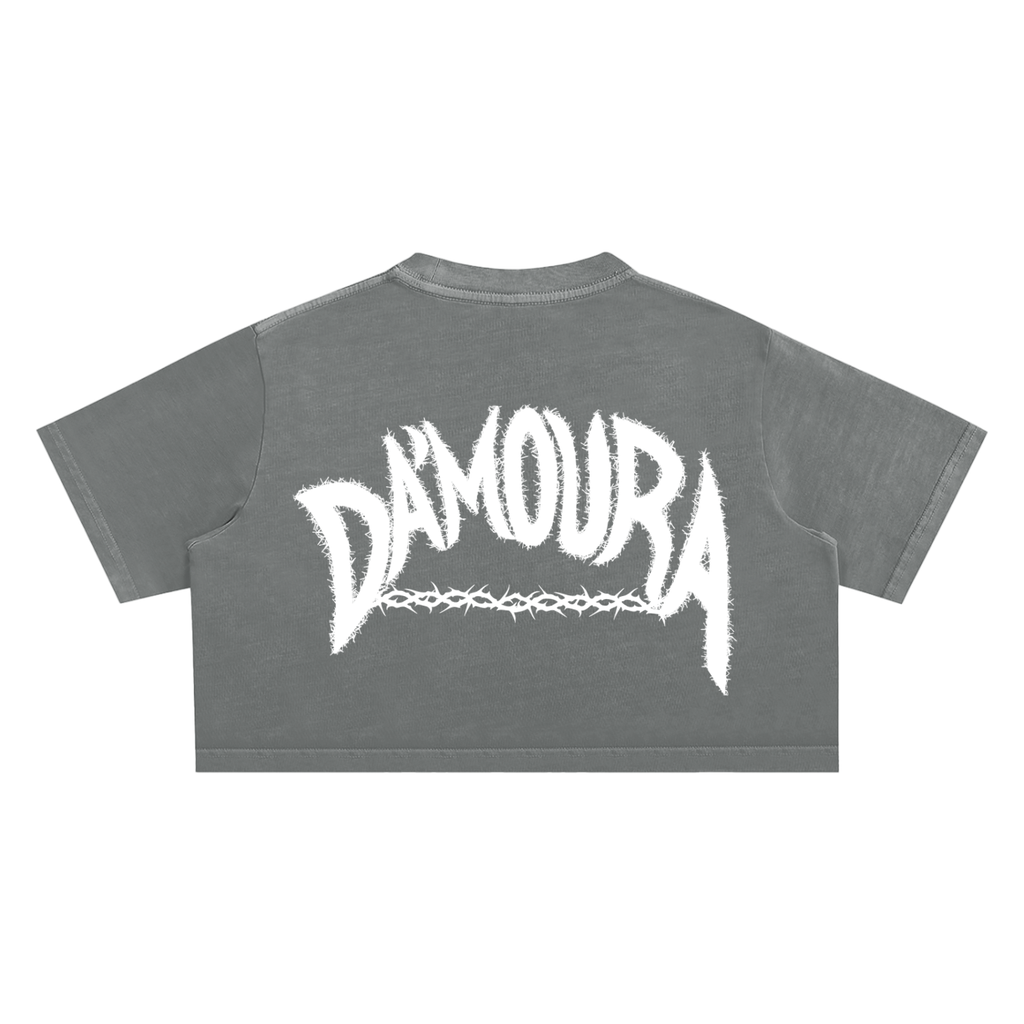 Snow Washed “ MOMO” Crop Top